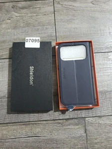 SHIELDON Echt Leder Wallet Case für iPhone 17 Pro Max 6,9", Navy Blau  - Bild 1 von 6