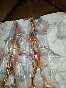 2 Statues of Pharaoh Egyptian Amun Ra God of War Solid Stone -13 Inch - Picture 1 of 18