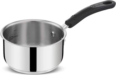 Pratica Casseruola in Acciaio 18/10 Con Manico Lungo in Silicone, Pentola per In - Immagine 1 di 4