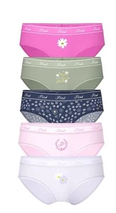 Victoria Secret ROSA 5 Pack Algodón Banda Ancha Hiphugger Panty Lote Talla M - Imagen 1 de 2