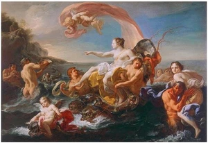 Art Giclee Printed Oil Painting The Triumph of Galatea-Corrado Giaquinto Canvas - Picture 1 of 1