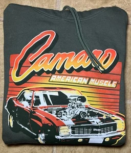 Sudadera con Capucha GM Brand Camaro American Muscle Para Hombres 2XL Verde Gráfico - Imagen 1 de 6