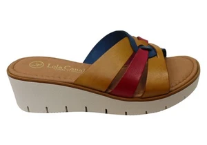 Lola Canales Zena Womens Comfortable Spanish Leather Slides Sandals - Picture 1 of 18