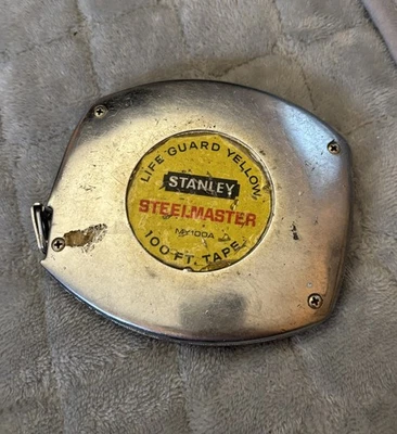 Stanley Steelmaster Life Guard Yellow 100 Ft. Tape MY100A Manual Rewind Measure - Image 1 of 4