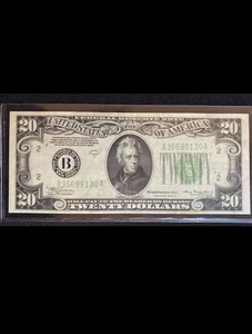 VTG 20.00 Note #B35699130A- Series Of 1934 A- Federal Reserve Bank Of NY - Picture 1 of 18