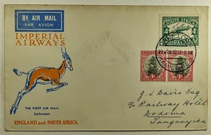 1932 South Africa First Flight Imperial Airways Liverpool to Dodoma Tanganyika - Picture 1 of 2