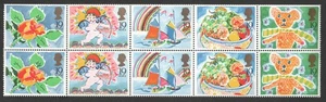 Greetings UM 1989 panel 1423a. SG 1423-1427. Oso de peluche - Imagen 1 de 1
