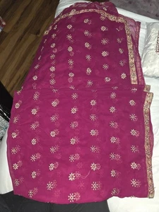 Burgunder und Gold Pashmina - Bild 1 von 2