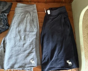 Abercrombie Kids Black Active Sweatpant Shorts Boys Size 11/12-lot of 2 - Picture 1 of 4