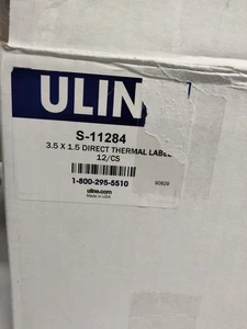 S-11284 3.5 X 1.5 DIRECT THERMAL LABELS( LOT OF 10 ROLLS ) 900 PC ROLL PER ULINE - Picture 1 of 3