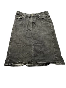 Jordache Vintage Women's Jeans Skirt Size 7/8 29" Waist Black 5 Pocket Design - Picture 1 of 10
