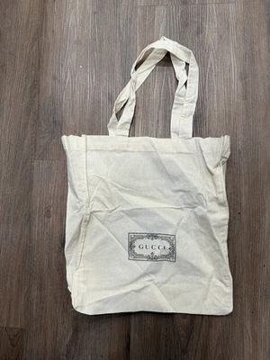 Nuevo Auténtico Bolso para el Polvo Gucci Lona Bolso con Mango Correas 14" x 13" x 3" Foto 1 de 4