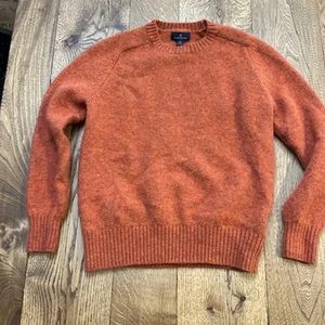 Brooks Brothers Maglione Pullover Girocollo in Lana Arancione, Donna M - Foto 1 di 8