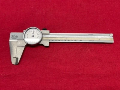 Helios Dial Caliper with Regular Jaws, Silver Face, 4"   - VINTAGE DESIGN RARE! - Image 1 of 4
