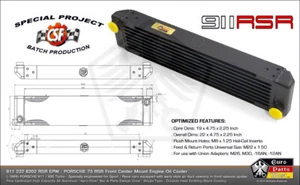 Front Mount Oil Cooler PORSCHE 911 RSR 914-6 GT Auxiliary Center Mount Spoiler - Picture 1 of 5