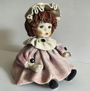 Zampiva Vintage Ceramic Doll Figurine Pink - Picture 1 of 4