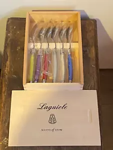 Laguiole Tabelespoons Wooden Boxed Set by Scotts of Stow - New & Unused - Picture 1 of 16