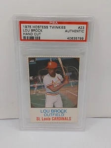 1975 Hostess Twinkies Lou Brock Hand Cut graded PSA Authentic - Picture 1 of 2