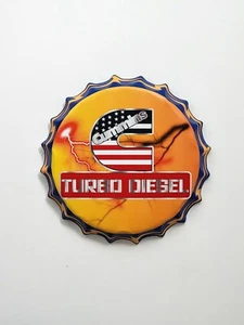 Cummins Turb Diesel Metal Sign Truck Engine Sales Service Gas Oil Mancave Decor - Picture 1 of 5