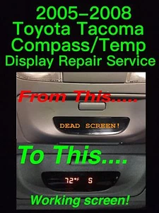 REPAIR SERVICE 2006 Toyota Tacoma Overhead Temperature Compass Module 05 07 08 - Picture 1 of 7