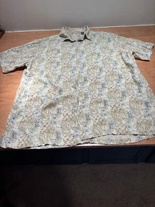 Jimmy Buffett Margaritaville Men’s Silk Linen Blend Hawaiian Shirt Size XL - Picture 1 of 7