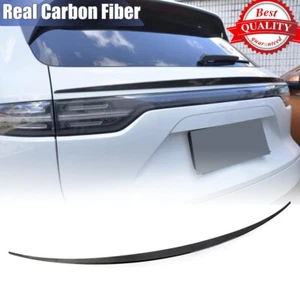 For Porsche Cayenne 2018-2023 Real Carbon Fiber Rear Trunk Middle Spoiler Wing - Picture 1 of 12