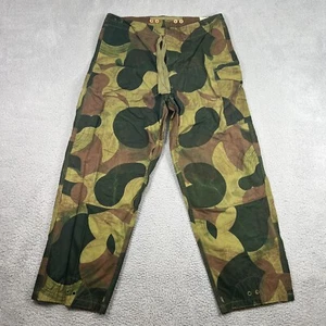 Pantaloni cargo vintage anni 50 Belgio pennellata mimetici Congo esercito paracadutisti uomo 41x31 - Foto 1 di 9