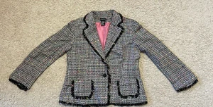 Women's Large George Vintage Tweed Jacket Blazer Size 14 12 10 - Picture 1 of 6