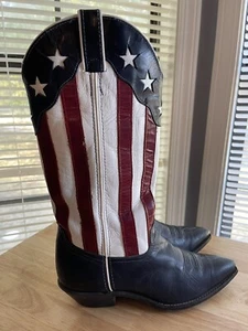 Code West American Flag Western Cowboy Boots Womens Size 8 M Patriotic USA - Picture 1 of 16
