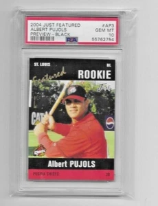 Albert Pujols 2004 Just Minors Black SP #AP3 Featured Rookie PSA Gem Mint 10  - Bild 1 von 2
