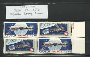UNITED STATES 1975 MNH STAMPS, SCOTT# 1569, 1570, APOLLO-SOYUZ SPACE BLOCK - Picture 1 of 1