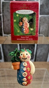 "CHICA DE NIEVE"" (2000) Adorno de Navidad 8274 Vacaciones NUEVO - Imagen 1 de 7