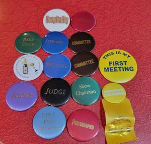 LOT 15 DOG SHOW BUTTONS JUDGE CHAIRMAN STEWARD MPCA 2015 VANCOUVER EVANSVILLE - Picture 1 of 10