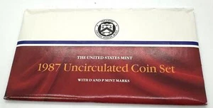 United States Mint 1987 non circolata P D 12 monete set completo con certificato di autenticità ogp us - Foto 1 di 3