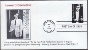 USA # 3521.1 FDC COMPOSER LEONARD BERNSTEIN - Picture 1 of 1
