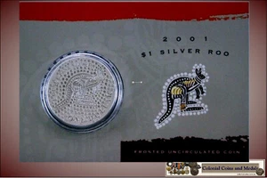 2001 $1 Kangaroo Silver Frosted Uncirculated 1 oz. Coin - Picture 1 of 1