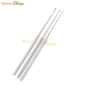 Surgical Buck Ear Blunt Curettes #1, #2, #3 Straight 6.5" ENT 3 Pcs Instruments - Picture 1 of 3