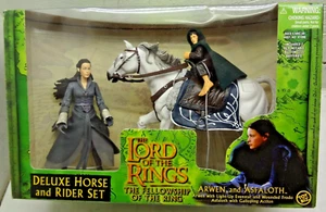 NUOVO Il Signore degli Anelli: Arwen & Asfaloth 2001 Deluxe Horse & Rider Set SPEDIZIONE GRATUITA! - Foto 1 di 6