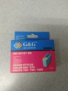 G&G Tintenpatrone schwarz für Epson Stylus Color 660 670 Photo 720 750 1200 - Bild 1 von 4