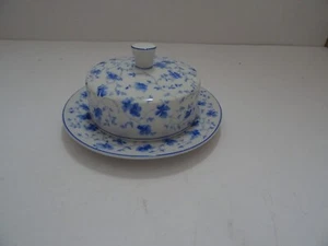 Arzberg Blaue Blüte Butterdose, Käseglocke D 14, Innen D 7,5 - Bild 1 von 4