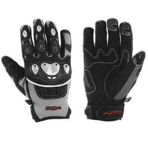 Gloves Textile motorcycle knuckles Protection Summer Racing Biker Cross Grey XL - Foto 1 di 2
