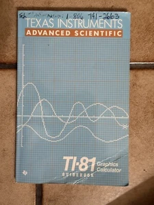 Texas Instruments TI-81 Graphic Graphics Calculator 1990 Guide Book Manual Only - Bild 1 von 1