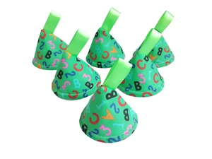 Pee Pee Tipi x6, Wee Stop Kegel Tipis/Junge Babyparty Geschenk/grün ABC 123 - Bild 1 von 3