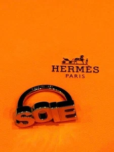 HERMES Hermes Sciarpa Anello SOIE Oro Ferramenta Ottime Condizioni Buono Articolo 05Y - Foto 1 di 4