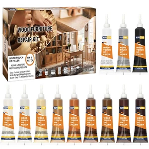 Kit de reparación de madera, rellenos de madera, kit de reparación de muebles, reparación de arañazos - 12 colores - Imagen 1 de 1