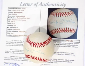 MICKEY MANTLE HOF Signed Autograph OAL Baseball Yankees SWEET SPOT JSA 💎 LOA - Picture 1 of 10