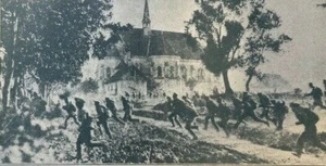 1917 Vintage WWI Illustration Russian Retreat in Galicia World War I - Bild 1 von 2