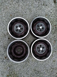 Set of 4 Rallye Wheels Mopar Chrysler Plymouth Dodge 5.5 14" 5x114,3 5x4.5 - Foto 1 di 5