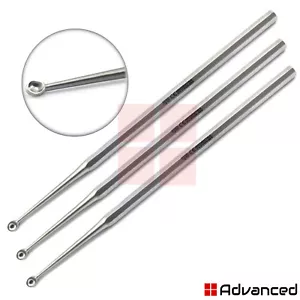 X3 Dermale Verruca Kürette 4 mm Nagellift Ohrreiniger Orthopädische Küretten Neu - Bild 1 von 2