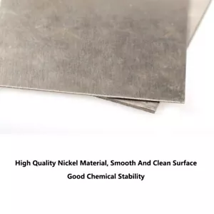Sheet Plate Electroplating/Anode Ni Metal Panel hick 1/2/3mm High Pure Nickel - Picture 1 of 8